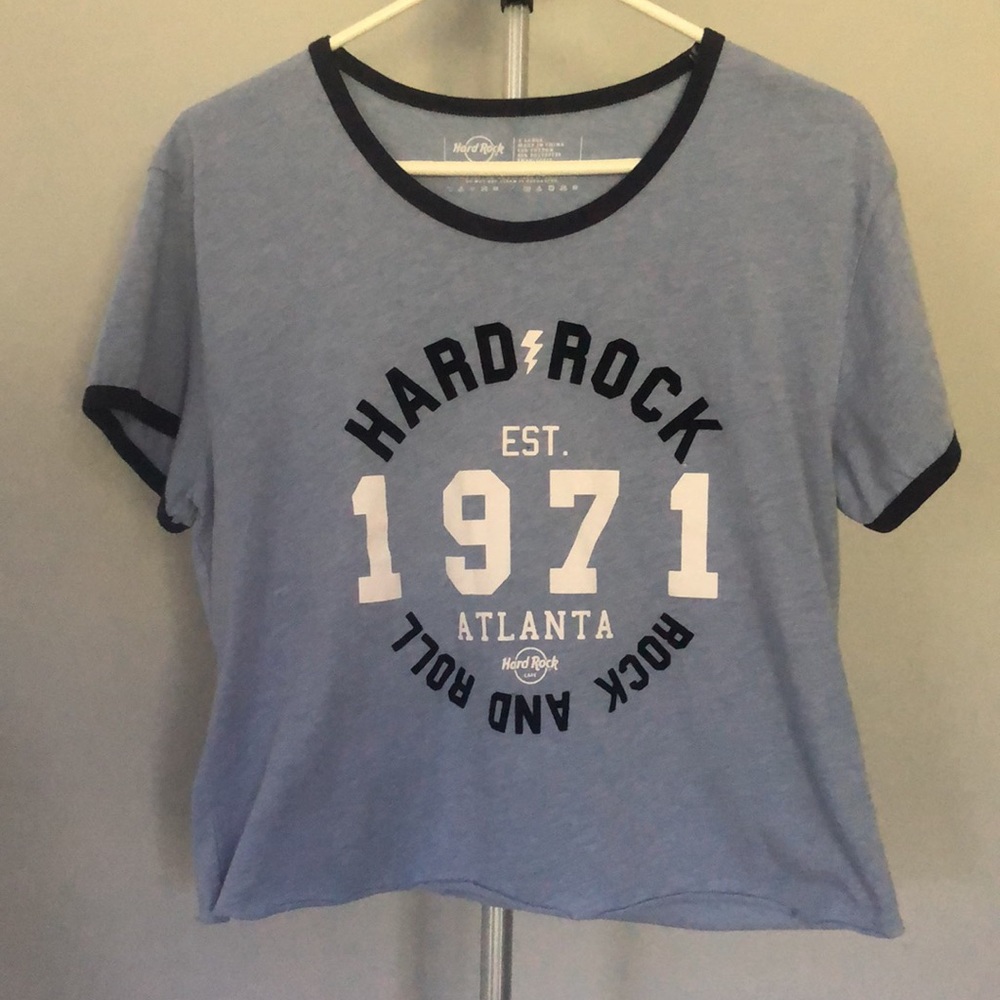 Hard Rock Cafe Atlanta Rare Cheersport Atlanta 2019 Crop T Shirt Sz Extra Large